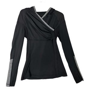 Lululemon Hoodie Women Sz 8 Pull Over Ponytail Opening In Hoodie Reflective